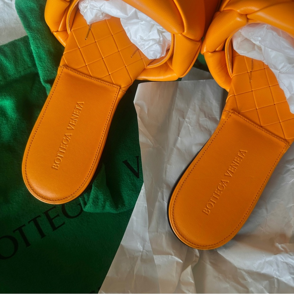 Bottega Veneta Tangerine Lido Sandals 39 - Picture 7 of 12
